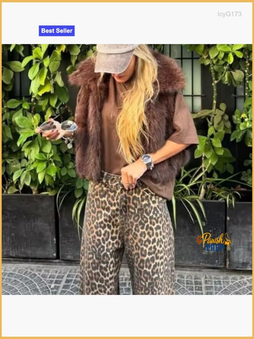 Furry Faux Fur Vest Sleeveless Lapel Collar Button Down Winter Crop Waistcoat - Picture 2 of 6
